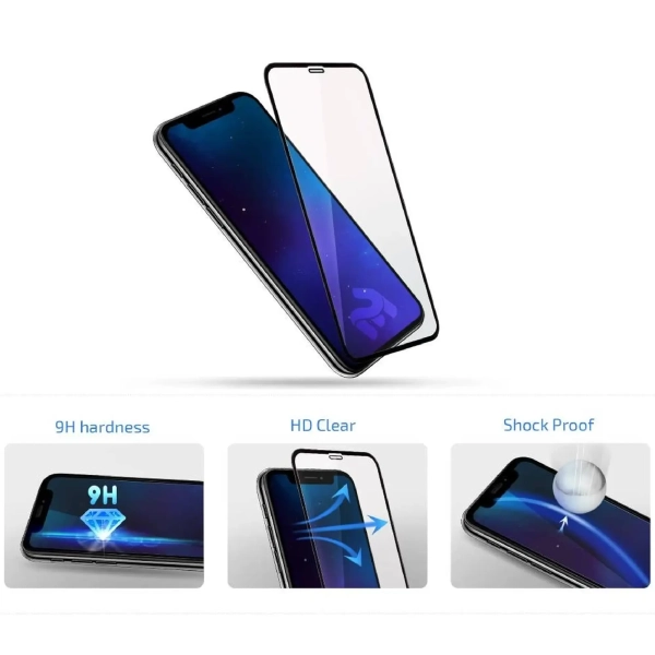 Купить Защитное стекло 2E для iPhone 14 Pro 2.5D FCFG (1 Pack) Black border (2E-IP-14P-6.1-SMFCFG-BB) - фото 3