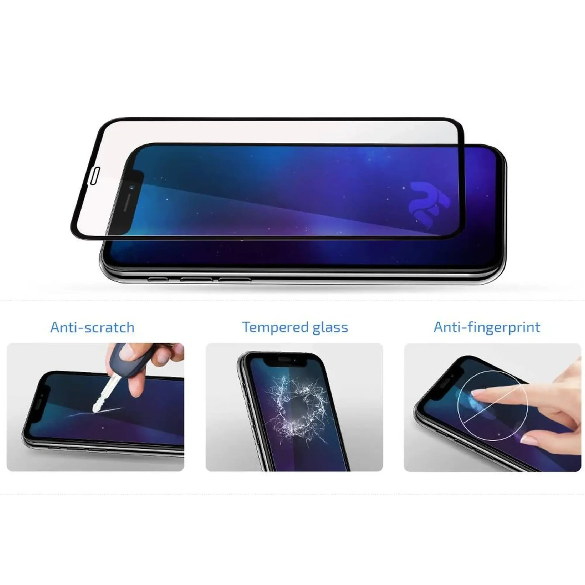 Купить Защитное стекло 2E для iPhone 14 Pro 2.5D FCFG (1 Pack) Black border (2E-IP-14P-6.1-SMFCFG-BB) - фото 4