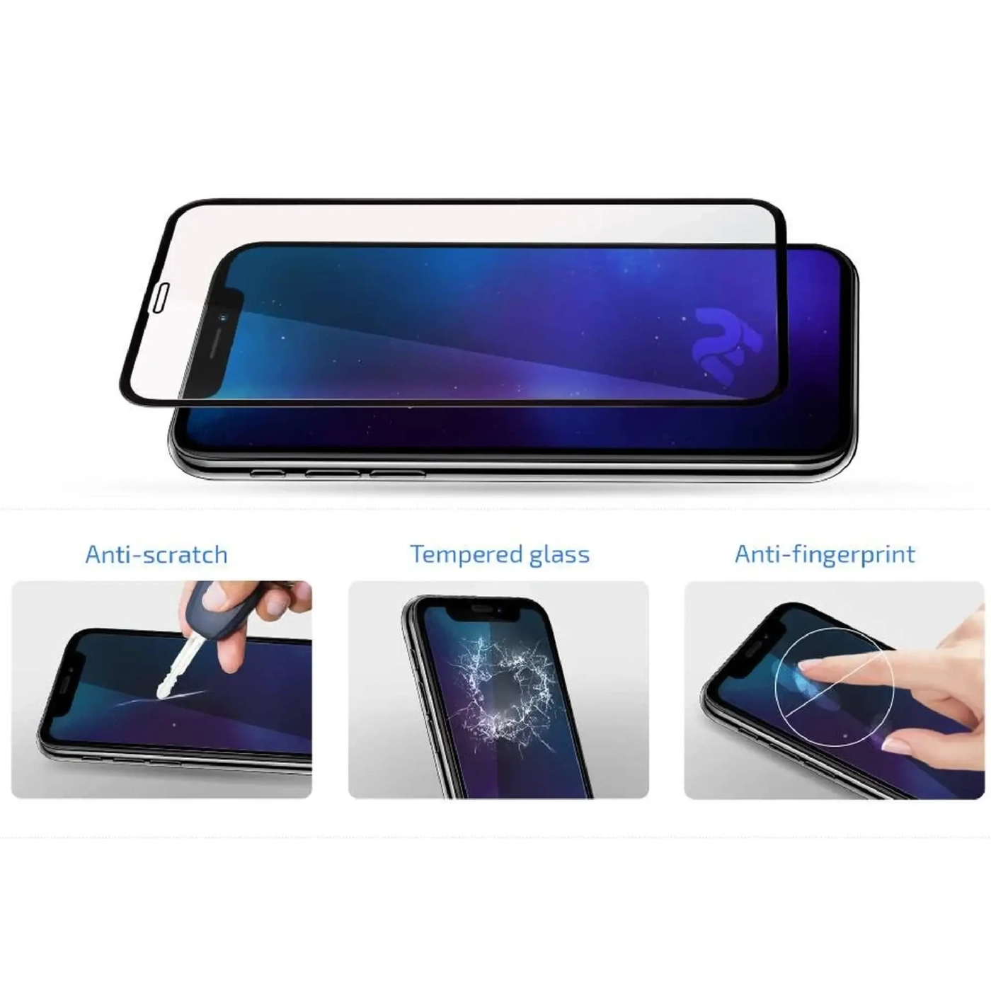 Купити Захисне скло 2E для iPhone 15 2.5D FCFG (1 Pack) Black border (2E-IP-15.-6.1-SMFCFG-BB) - фото 3