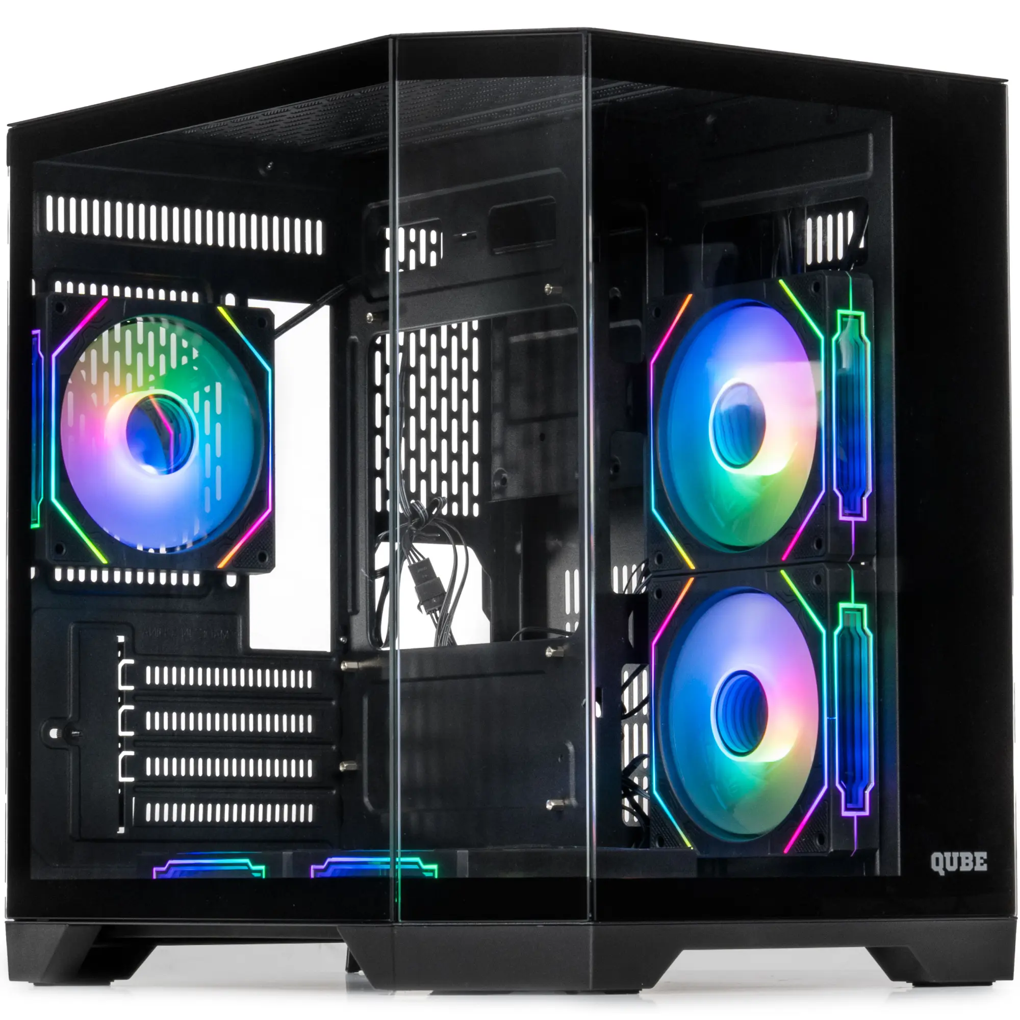 Купить Уценка Корпус QUBE CRYSTAL ARGB Black (CRYSTALGBNU30828) - фото 1