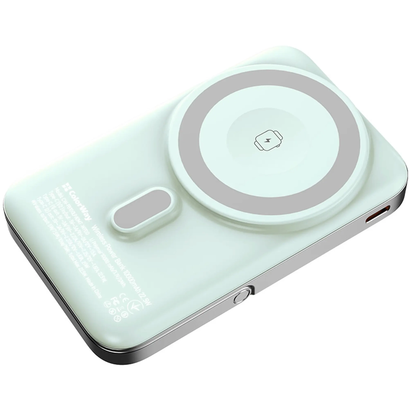 Купить Повербанк УМБ ColorWay 10000mAh 22.5W Aquamarine (CW-PB100LPA2MT-WPDD) - фото 2