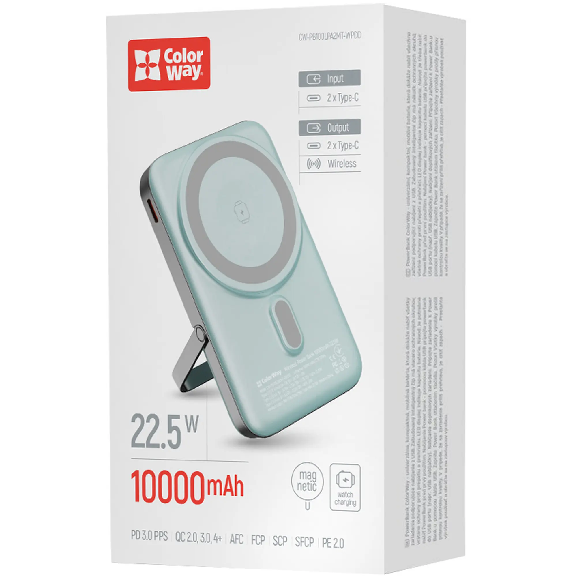 Купить Повербанк УМБ ColorWay 10000mAh 22.5W Aquamarine (CW-PB100LPA2MT-WPDD) - фото 5