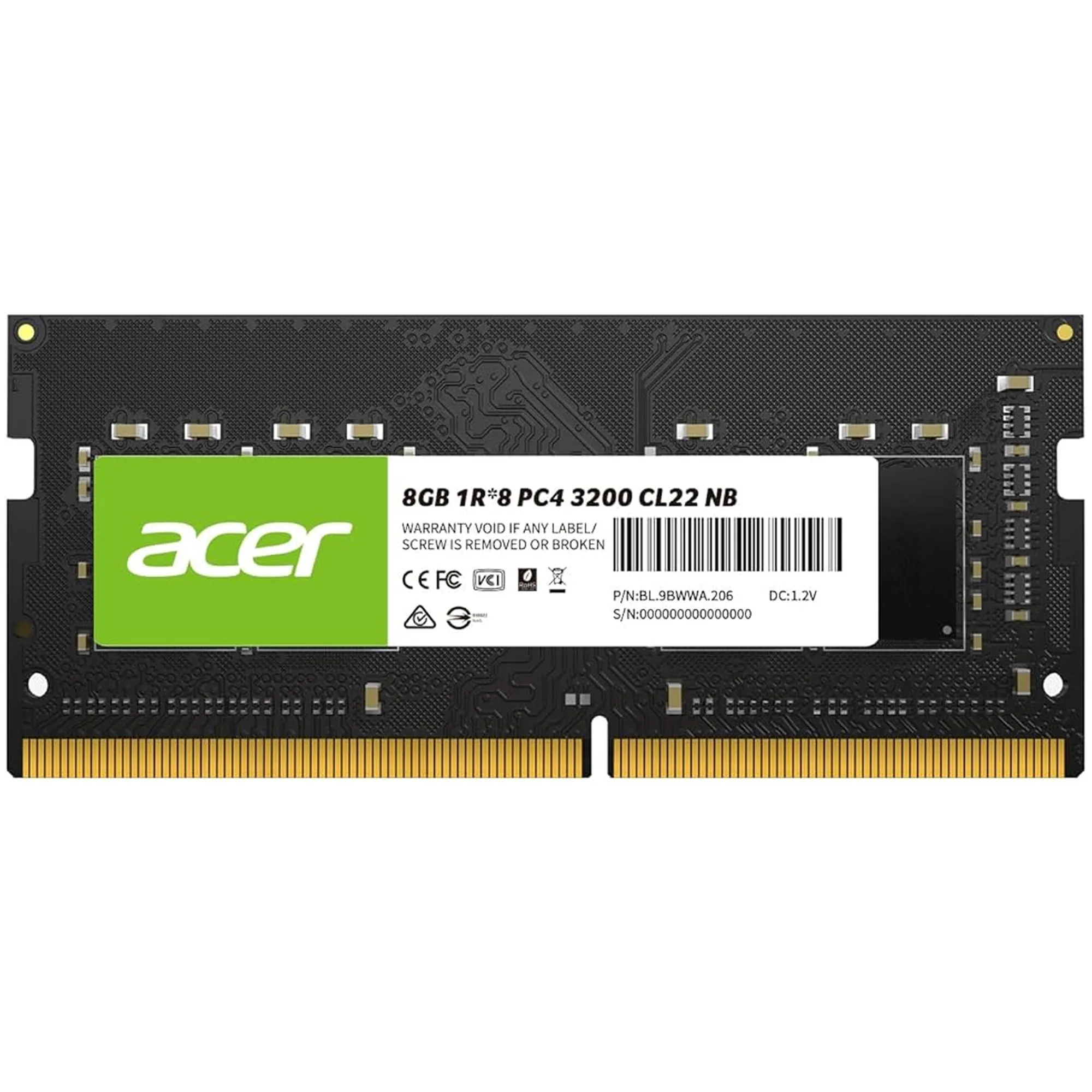 Купити Модуль пам'яті Acer SD100 DDR4-3200 SODIMM 8GB (BL.9BWWA.206) - фото 1