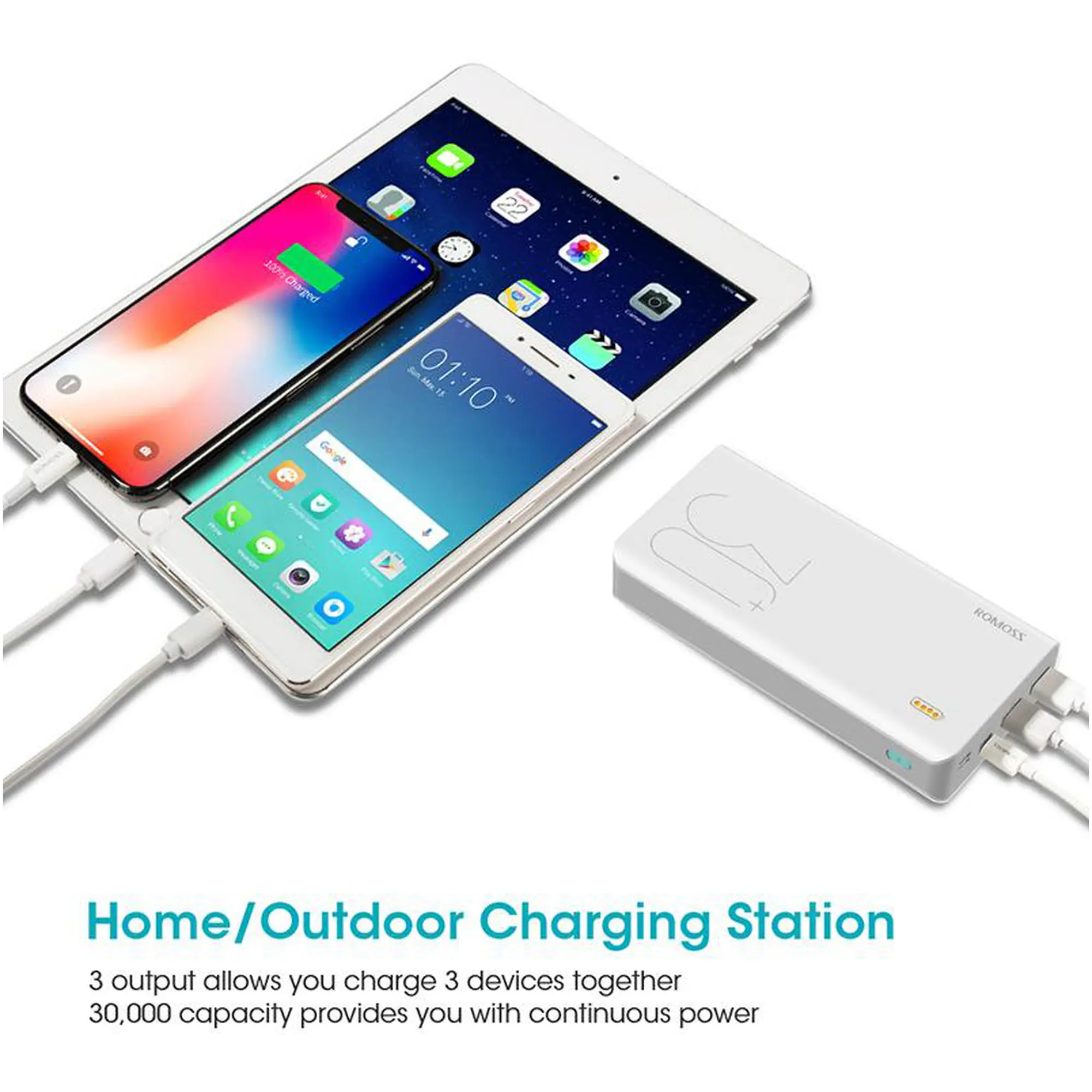 Купить Павербанк УМБ Romoss Sense 8+ 18W 30000mAh White (946937) - фото 5