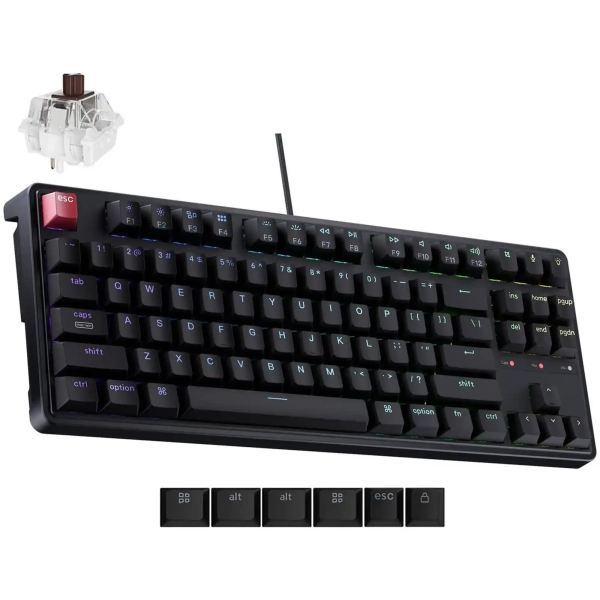 Купить Клавиатура Keychron C3 Pro V2 87 Key RGB K pro Brown Black (C3PX-H3-UA) - фото 2