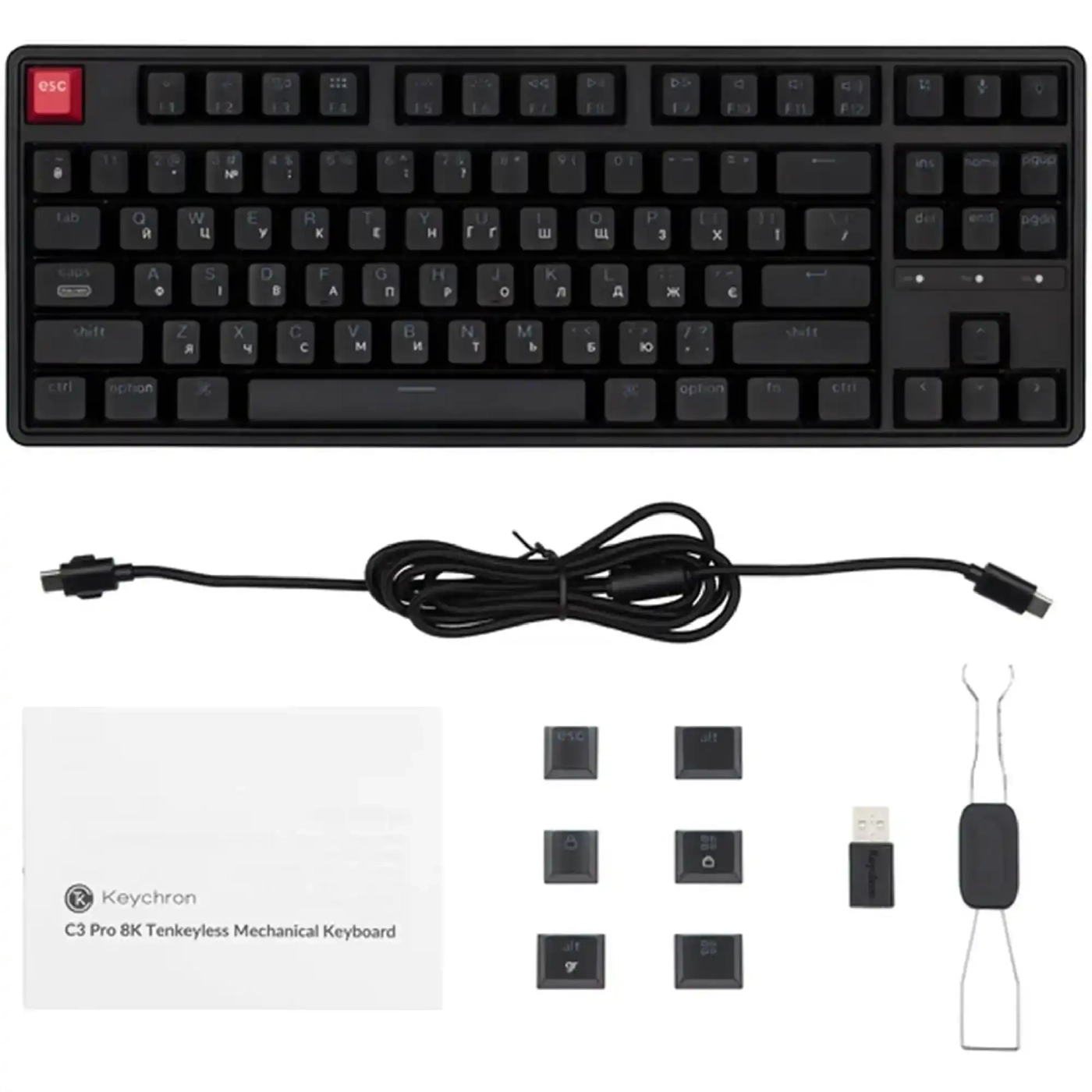 Купить Клавиатура Keychron C3 Pro V2 87 Key RGB K pro Brown Black (C3PX-H3-UA) - фото 7