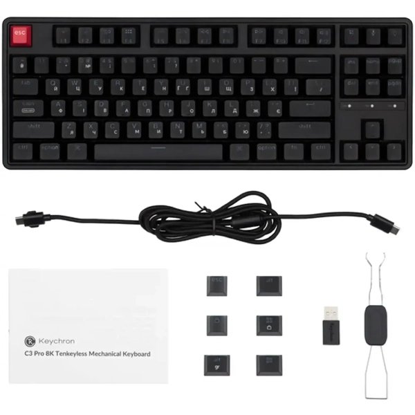 Купить Клавиатура Keychron C3 Pro V2 87 Key RGB K pro Brown Black (C3PX-H3-UA) - фото 7