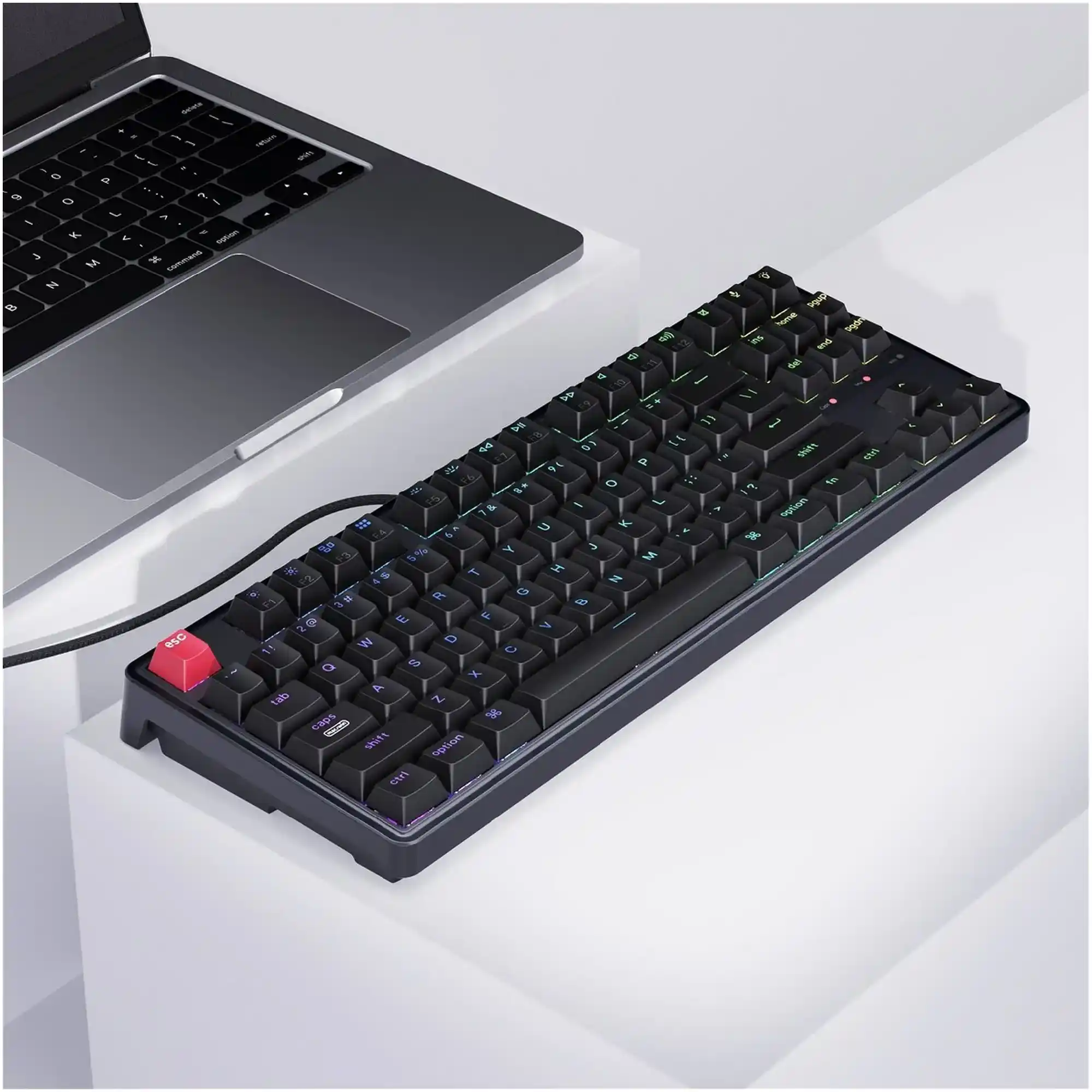 Купить Клавиатура Keychron C3 Pro V2 87Key RGB Hot-Swap K pro Red EN/UKR Black (C3PX-H1-UA) - фото 4