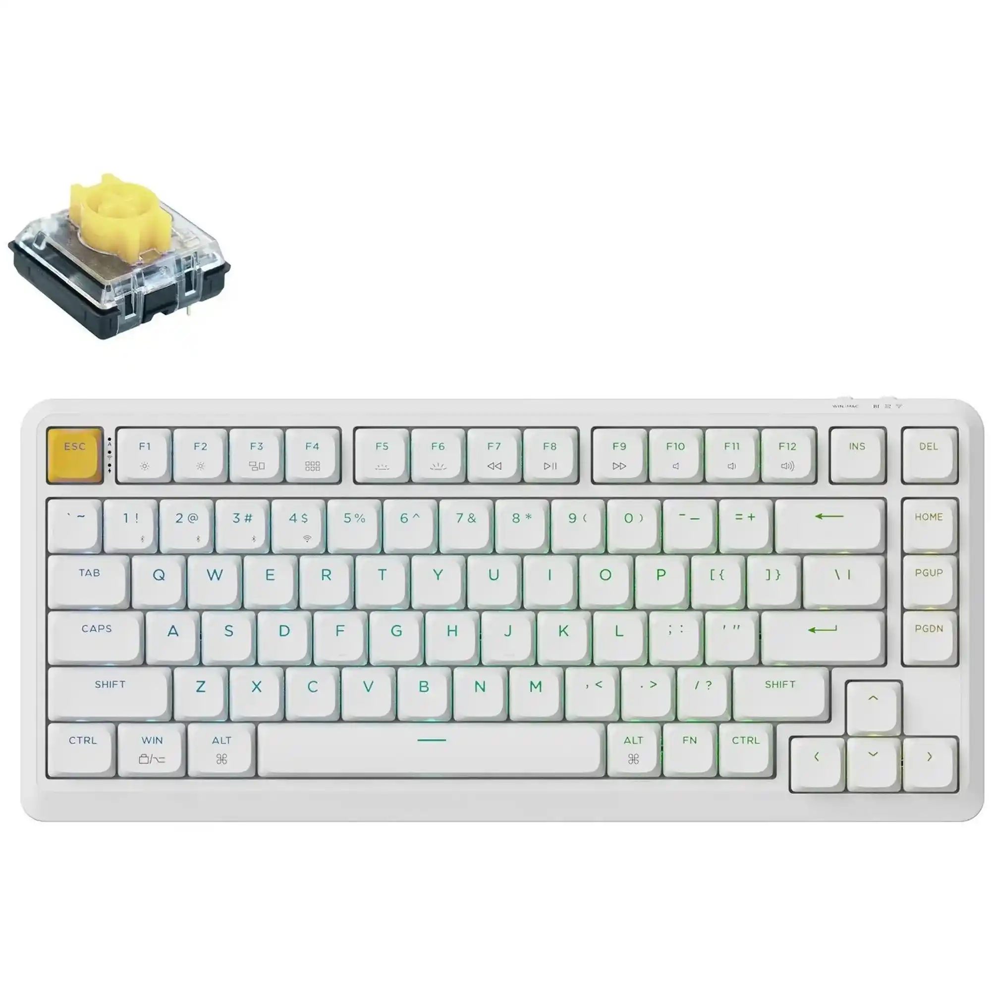 Купить Клавиатура Keychron J1 82 Key RGB K pro Banana White (J1-Q4-UA) - фото 1