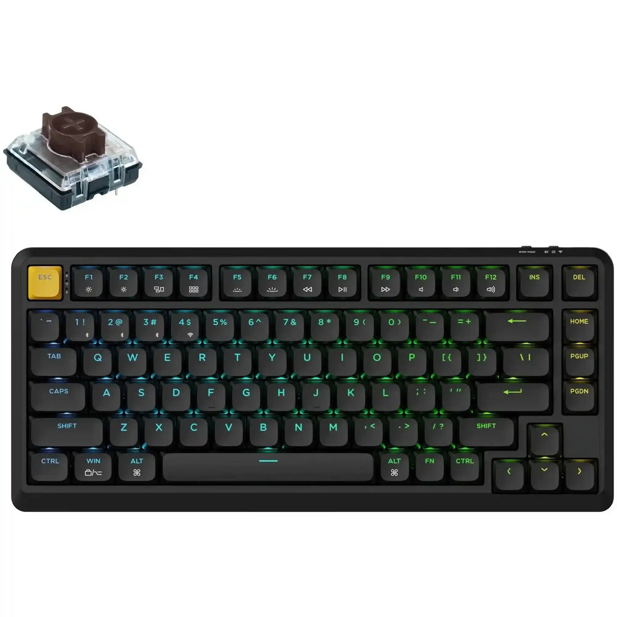 Купить Клавиатура Keychron J1 82 Key RGB K pro Brown Black (J1-H3-UA) - фото 1