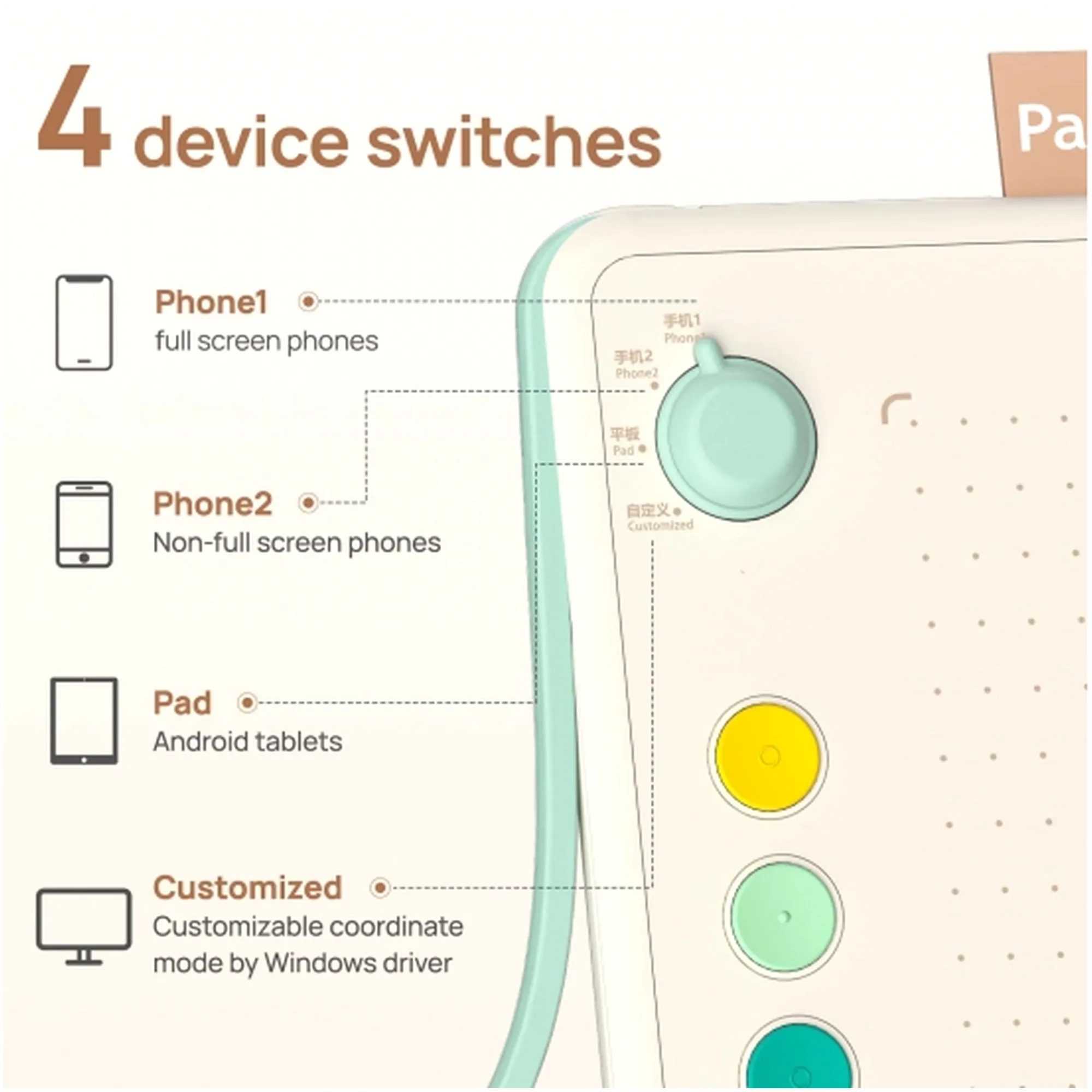 Купить Графический планшет Parblo Ninos Q Mobile (NINOSQ) - фото 4