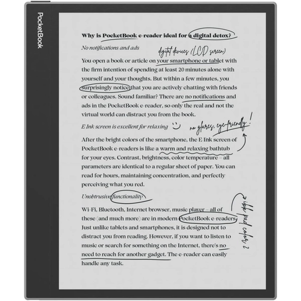 Купить Электронная книга PocketBook 1042 InkPad Eo Mist Grey (PB1042-M-WW) - фото 2