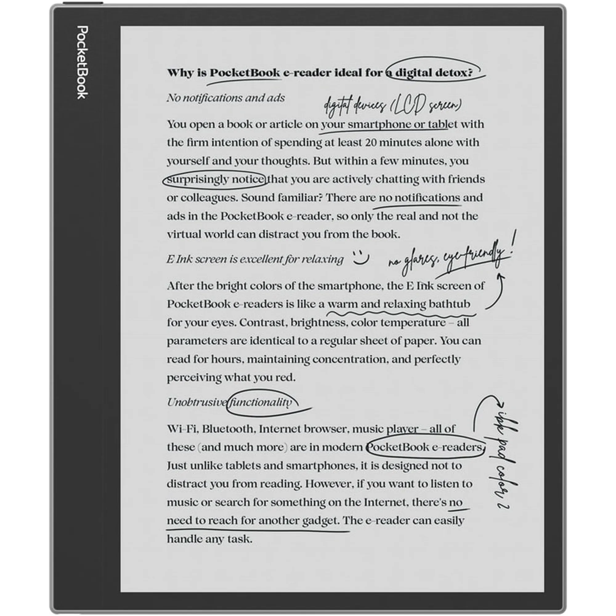 Купить Электронная книга PocketBook 1042 InkPad Eo Mist Grey (PB1042-M-WW) - фото 2