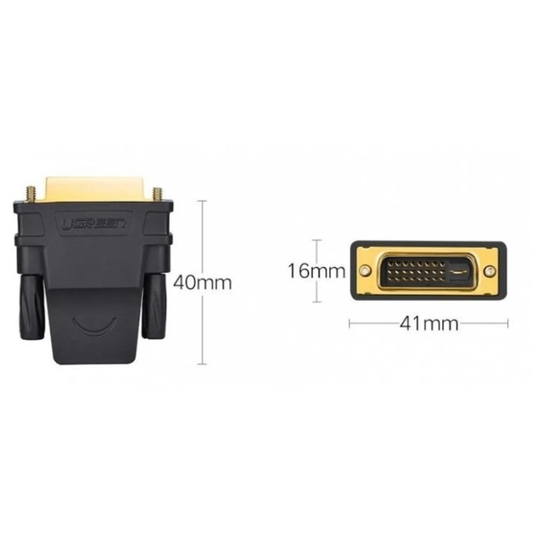 Купити Адаптер Ugreen DVI 24+1 Male to HDMI Female Black (UGR-20124) - фото 4