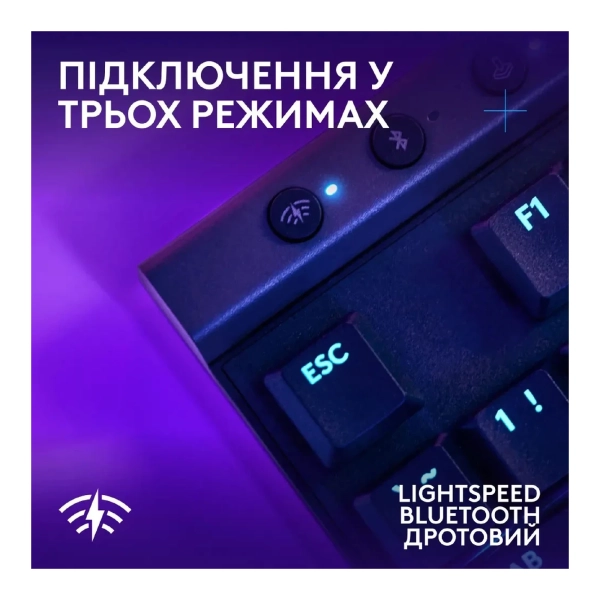 Купити Клавіатура Logitech G515 TKL Lightspeed Tactile Bluetooth UA Black (920-012538) - фото 4