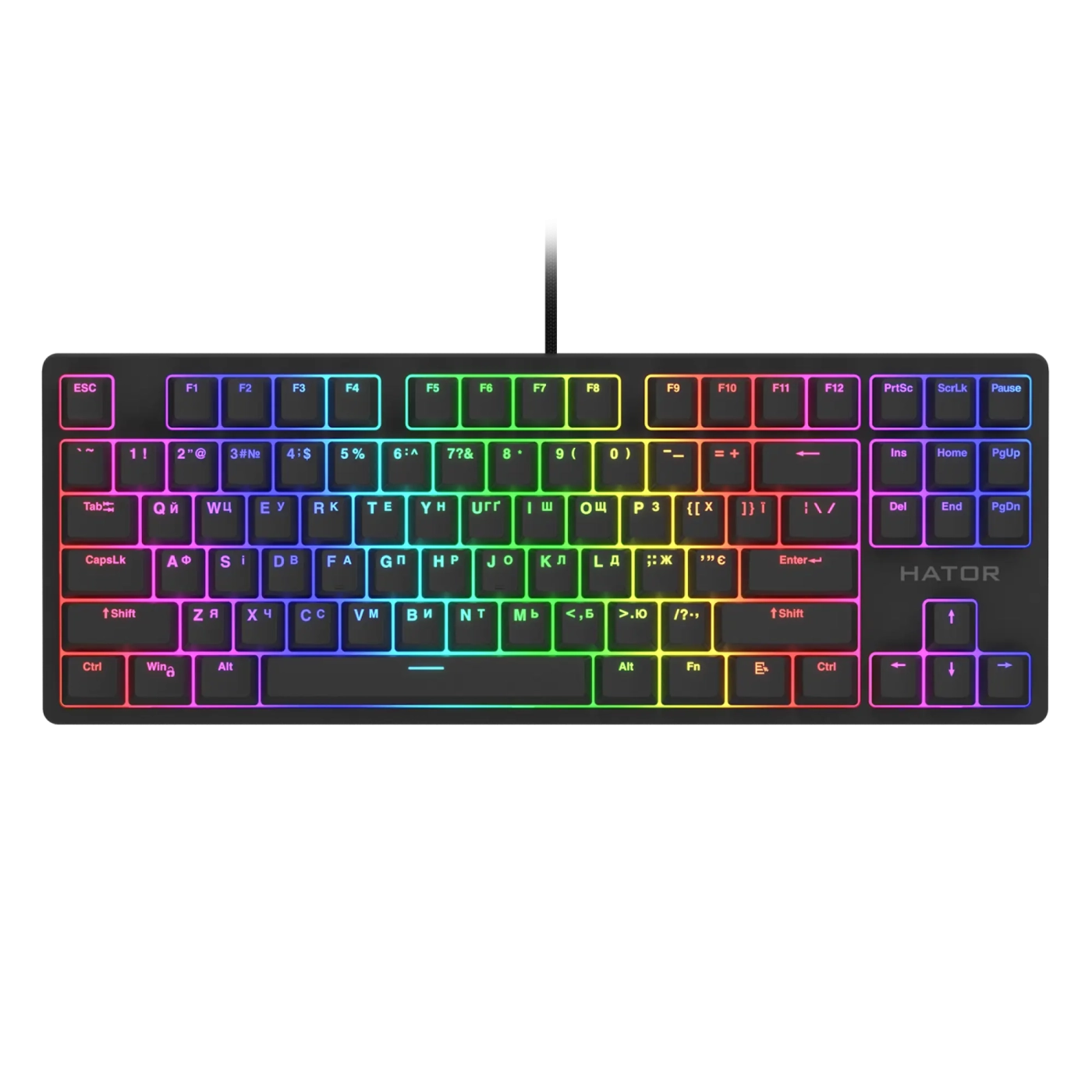 Купить Клавиатура HATOR Rockfall 2 Mecha TKL orange (HTK-520) Black - фото 1