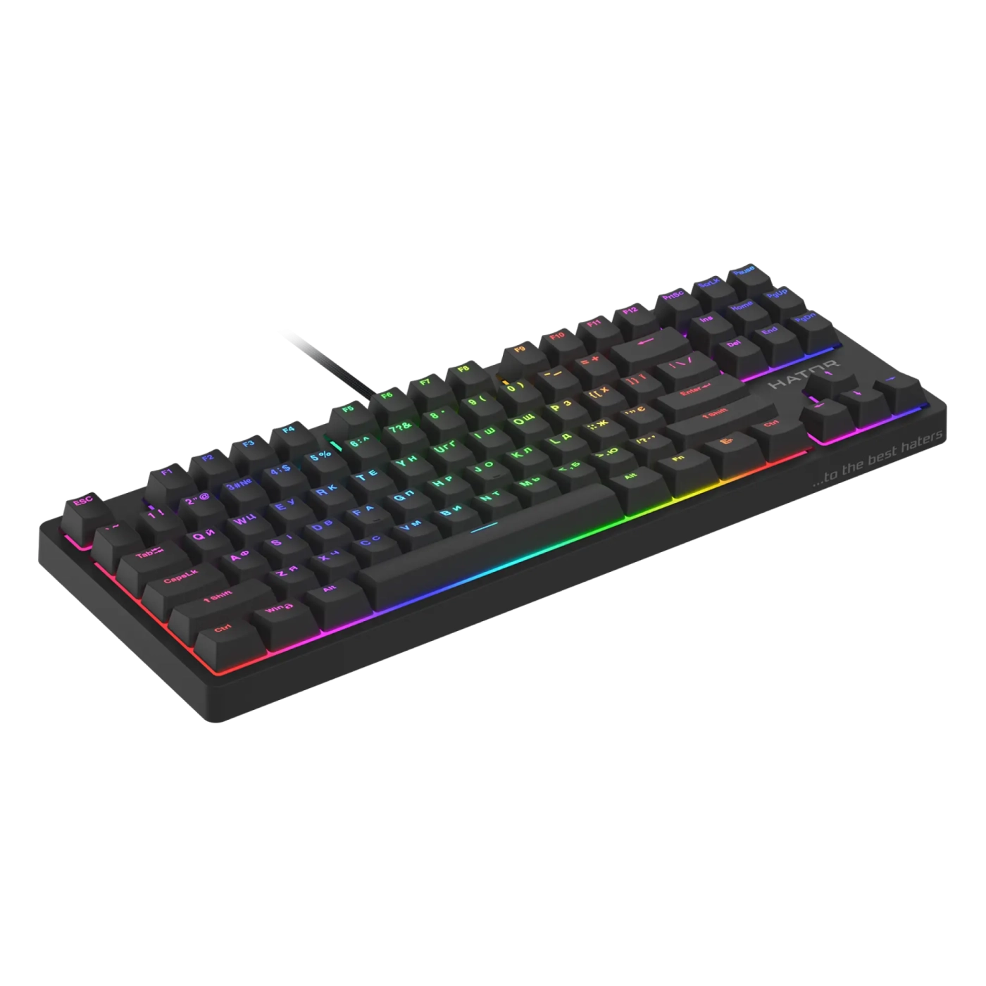 Купить Клавиатура HATOR Rockfall 2 Mecha TKL orange (HTK-520) Black - фото 2