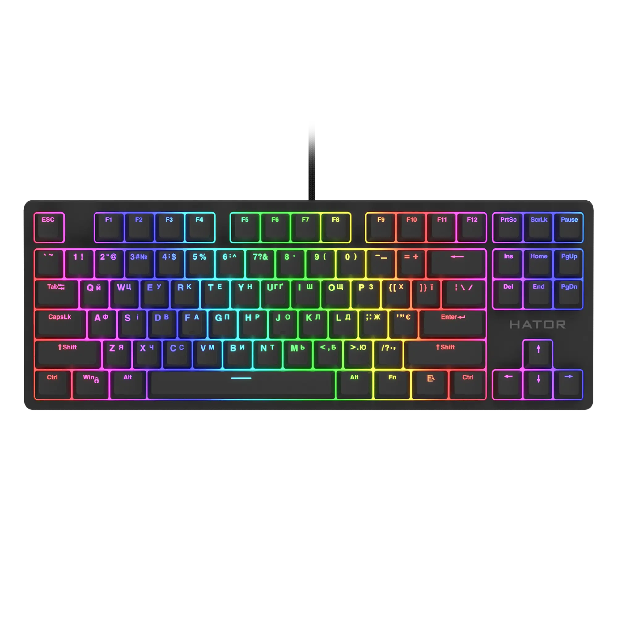 Купить Клавиатура HATOR Rockfall 2 Mecha TKL orange (HTK-520) Black - фото 1