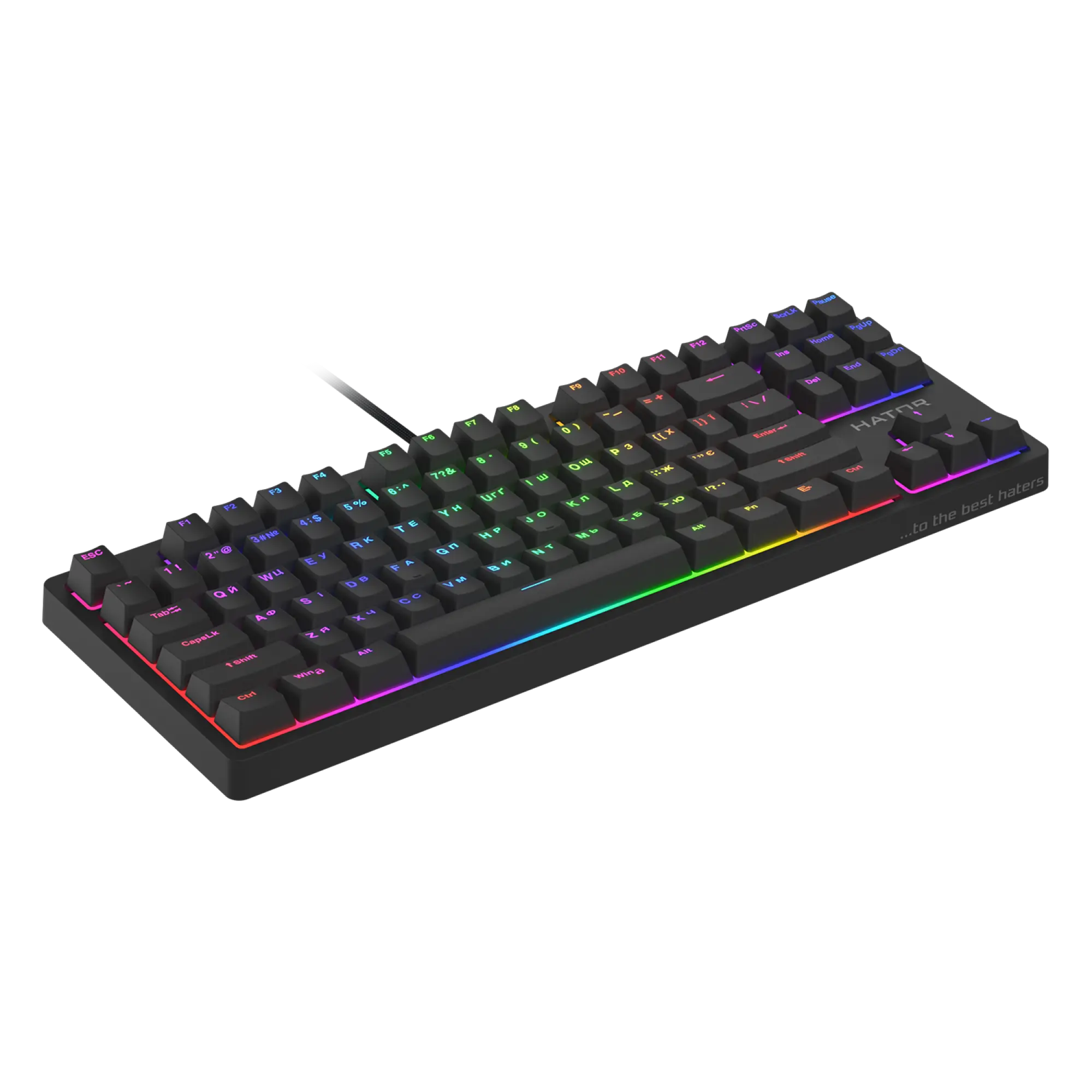 Купить Клавиатура HATOR Rockfall 2 Mecha TKL orange (HTK-520) Black - фото 2