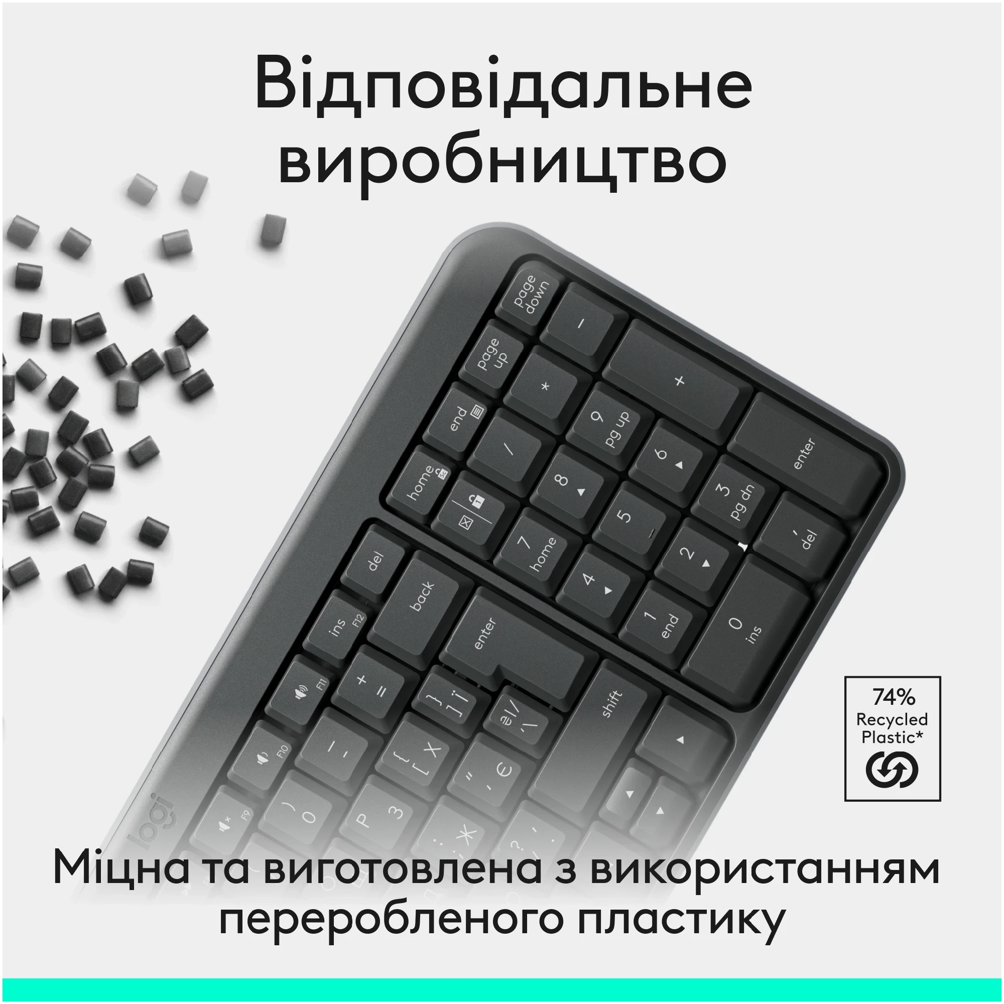 Купить Клавиатура Logitech K250 Bluetooth/Wireless UA Graphite (920-013822) - фото 5