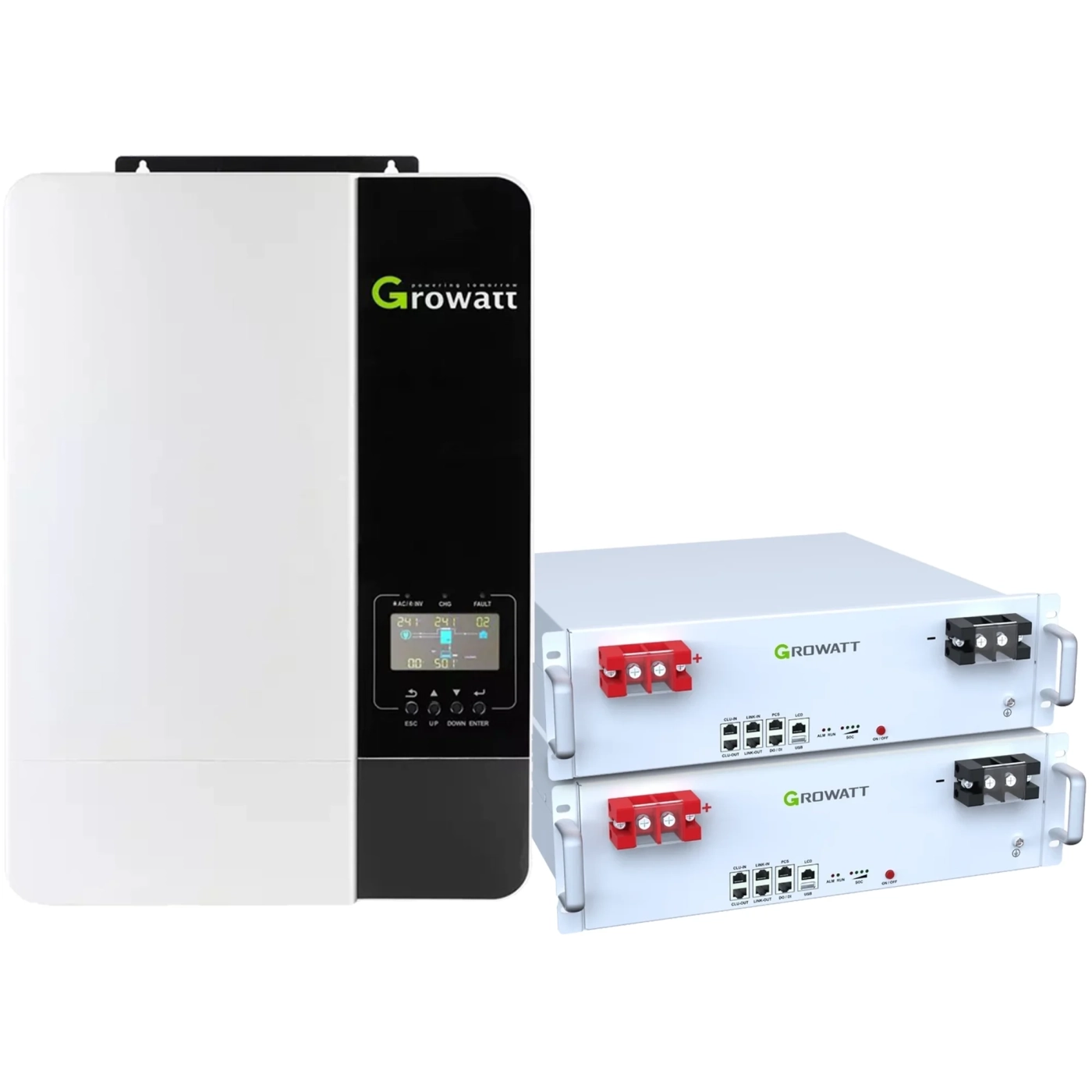 Купить Система хранения энергии Growatt SV-1GR5K1-LGR10K1-1 5kW 10.2kWh 2BAT LiFePO4 6000 циклов (SV-1GR5K1-LGR10K1-1) - фото 1