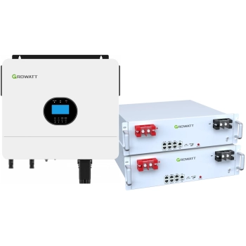Купить Система хранения энергии Growatt SV-1GR6K1-LGR10K1-1 6kW 10.2kWh 2BAT LiFePO4 6000 циклов (SV-1GR6K1-LGR10K1-1) - фото 1