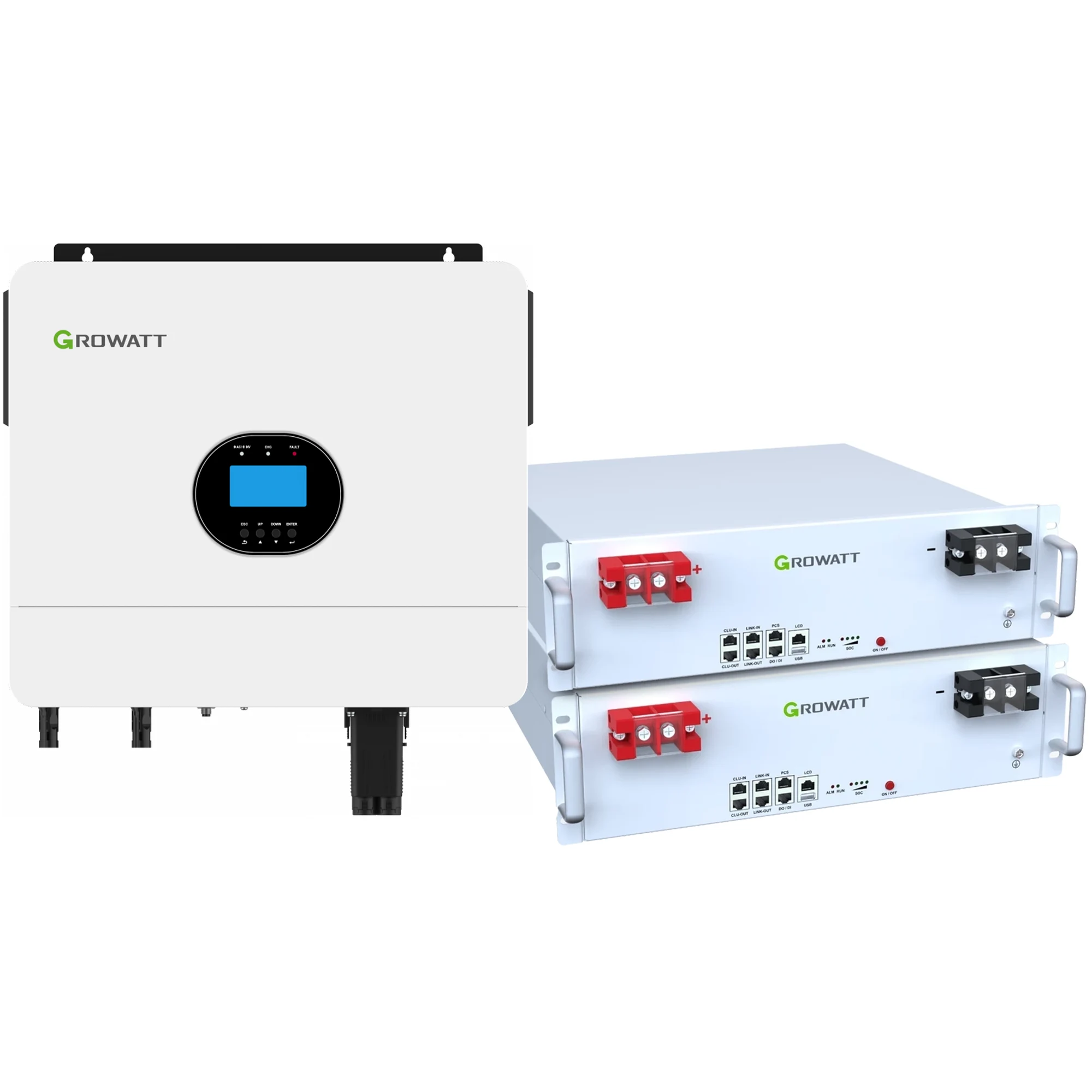 Купить Система хранения энергии Growatt SV-1GR6K1-LGR10K1-1 6kW 10.2kWh 2BAT LiFePO4 6000 циклов (SV-1GR6K1-LGR10K1-1) - фото 1