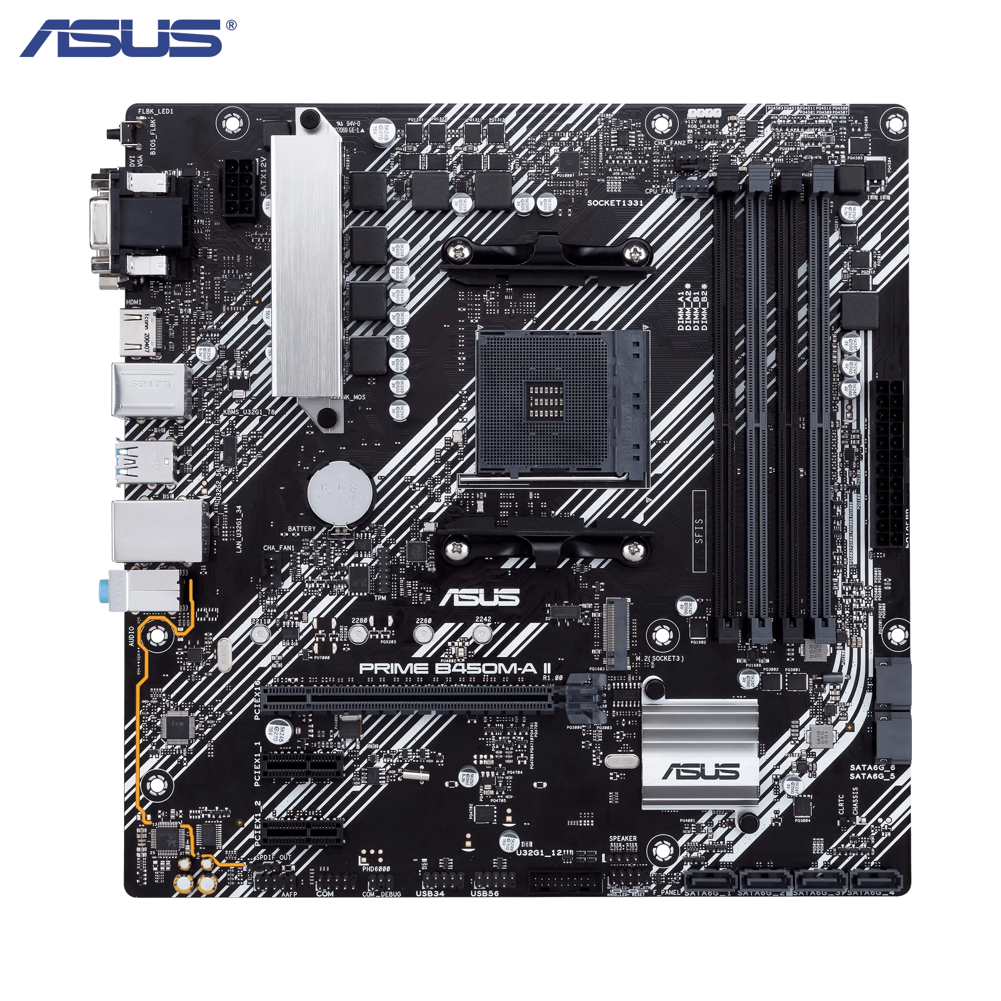 Купить Материнская плата ASUS PRIME B450M-A II - фото 2