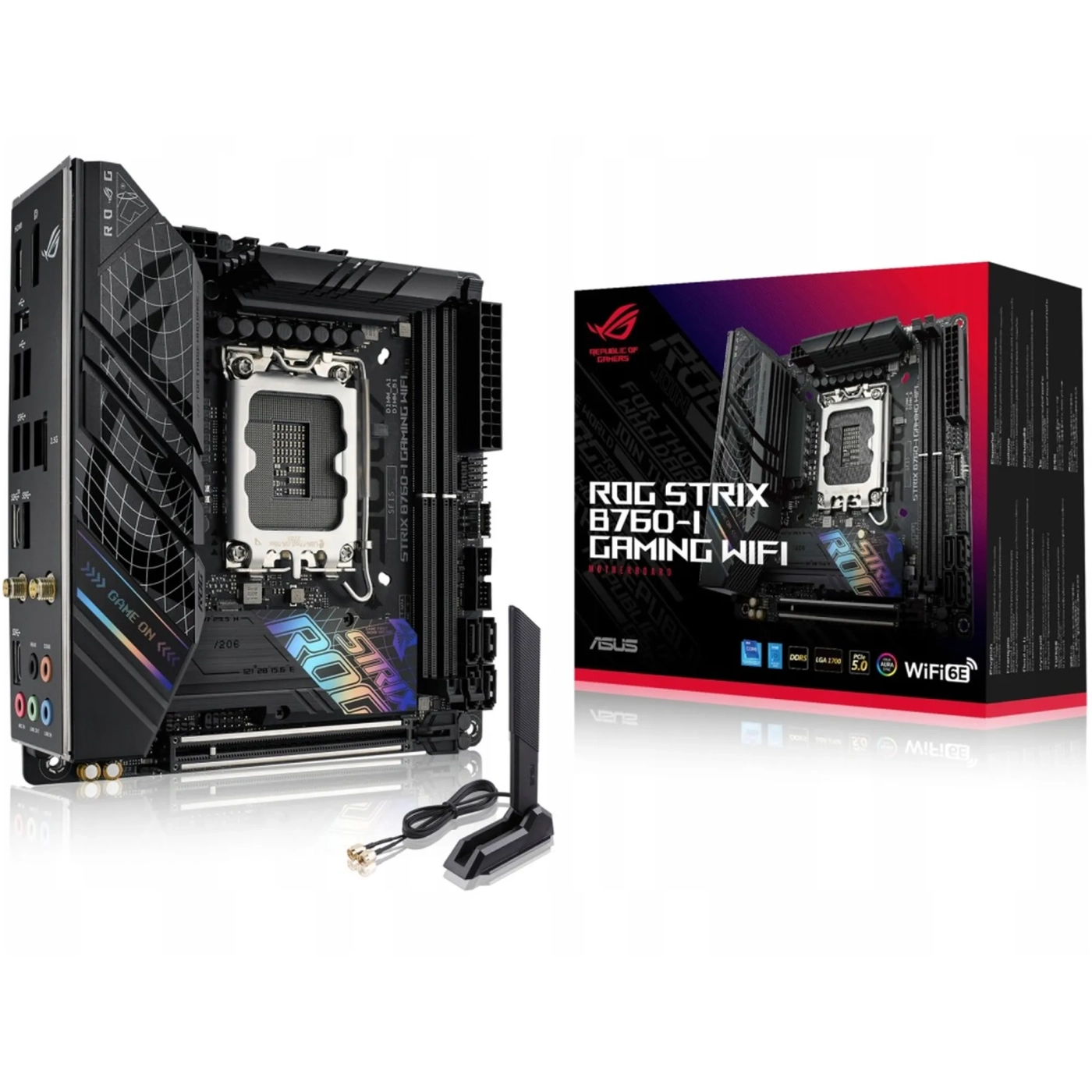 Купити Уцінка Материнська плата ASUS ROG STRIX B760-I GAMING WIFI (T8M0CS06T694GJB) - фото 1