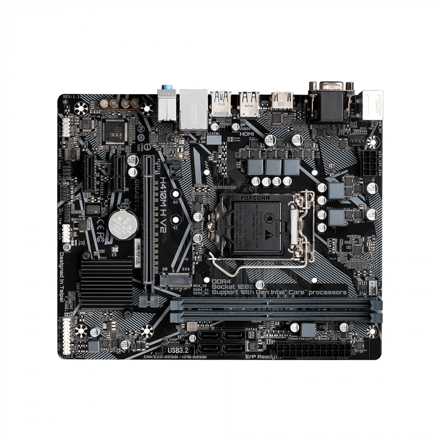 Купить Материнская плата GIGABYTE H410M H V2 - фото 3