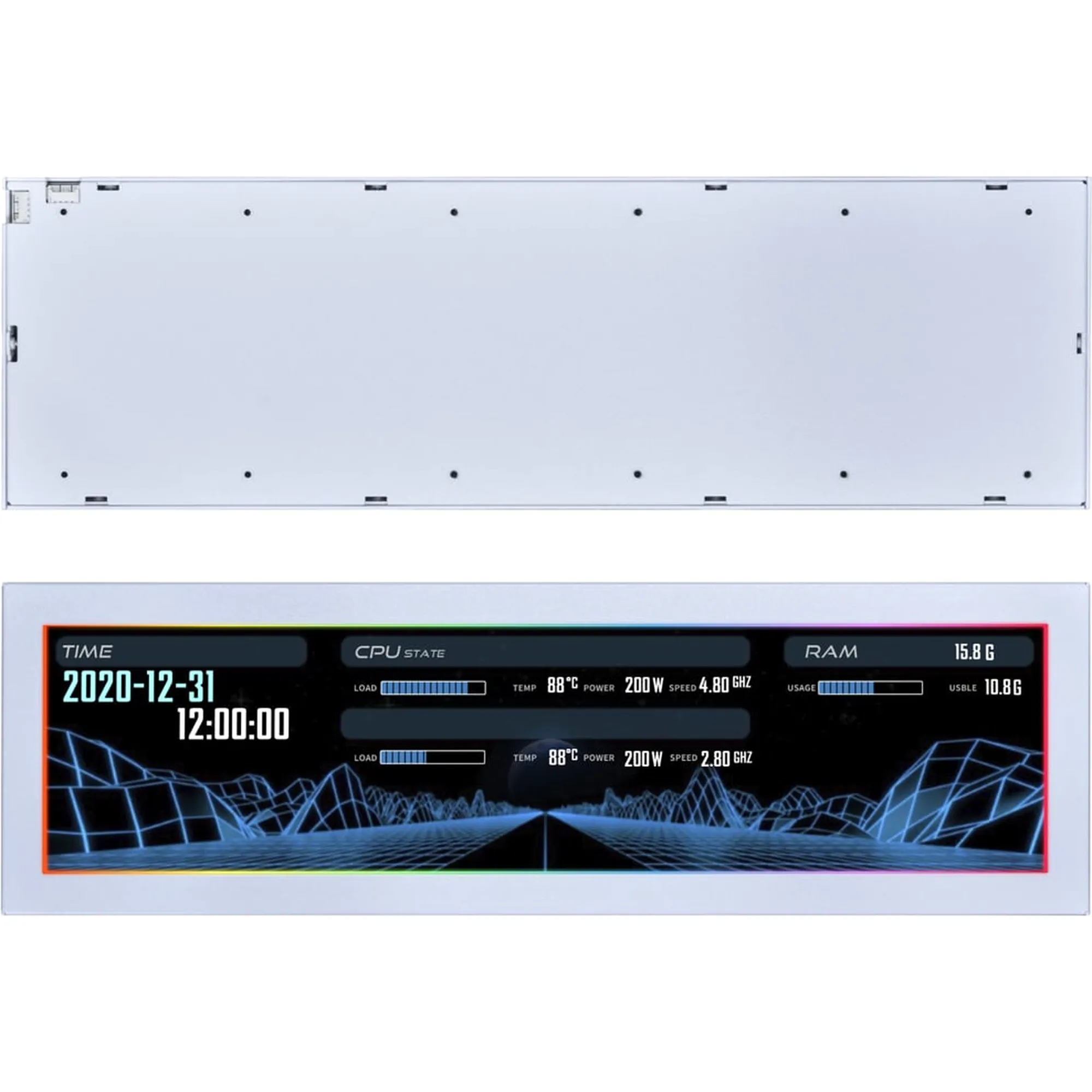 Купить Дисплей Lian Li 8.8" Universal Screen Mount White (G89.SM088W.00) - фото 4