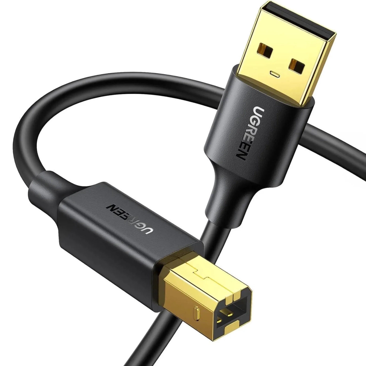Купить Кабель UGREEN US135 USB 2.0 AM to BM Print Cable 3m Black (10351) - фото 1