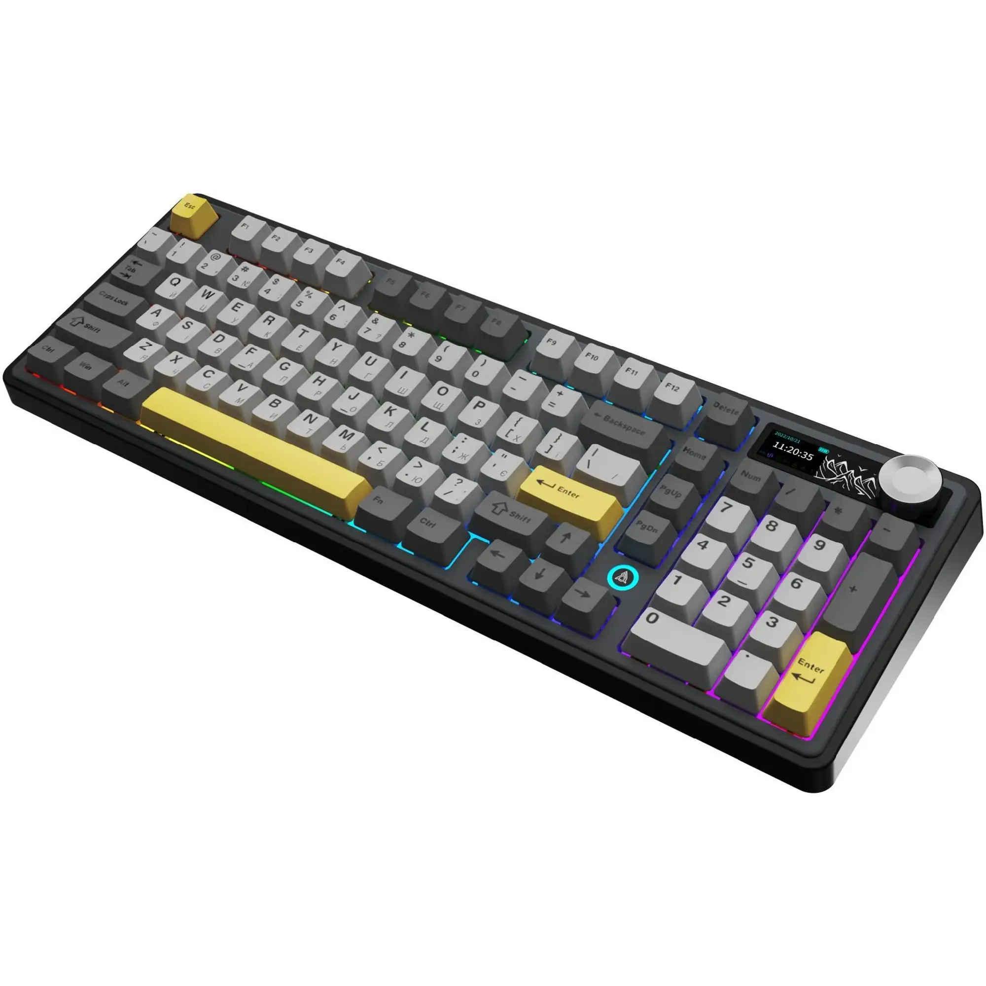 Купить Клавиатура Ajazz AK980 V2 Gift Switch V2 Black Grey Yellow (AK980-V2-G-BGY) - фото 6