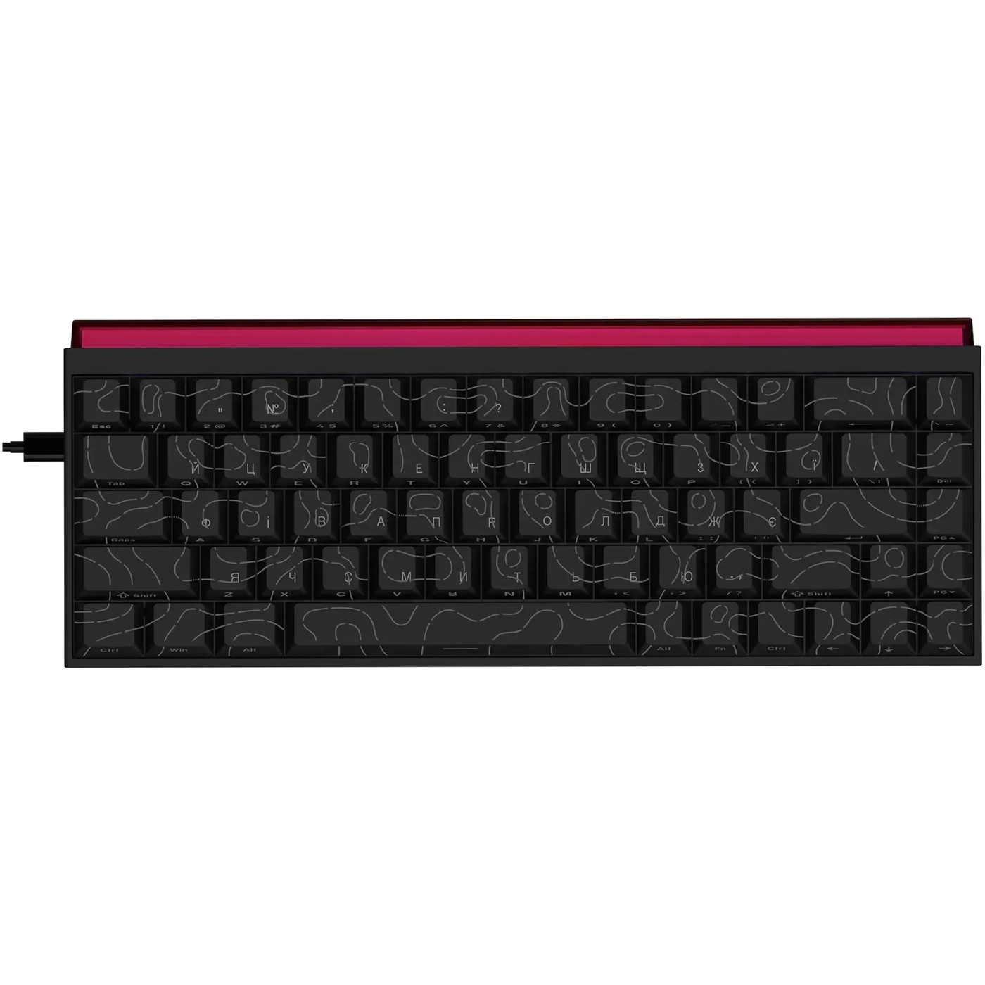 Купити Клавіатура Ajazz NK68 Red switches Side Contour Black (NK68-R-S-B) - фото 1