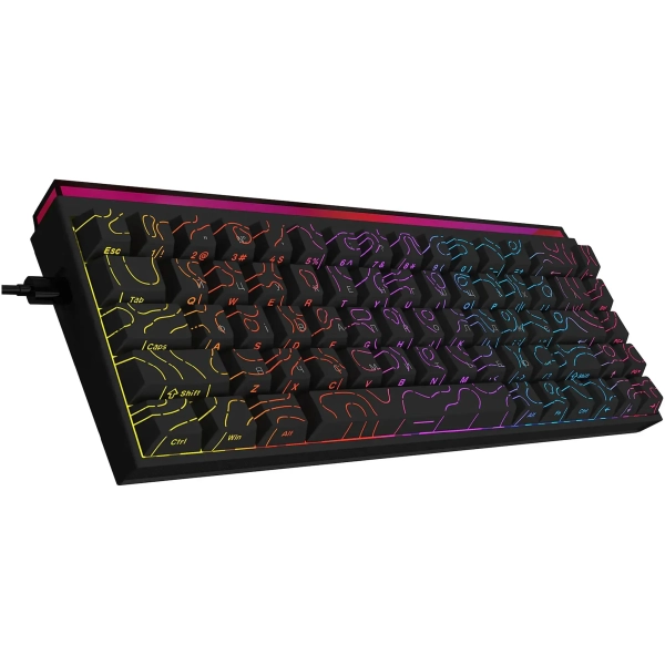 Купити Клавіатура Ajazz NK68 Red switches Side Contour Black (NK68-R-S-B) - фото 4