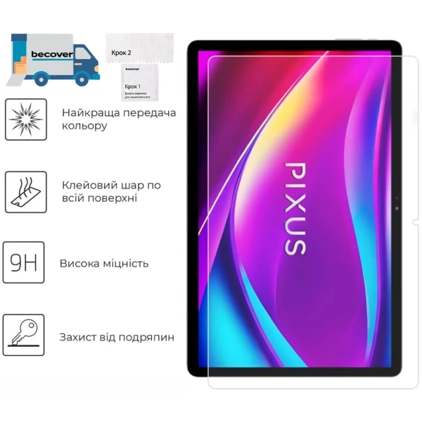 Купити Защитное стекло BeCover для Pixus Combo 10.95" (713701) - фото 3