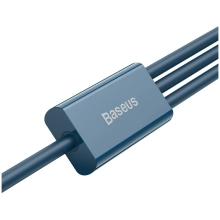 Купить Кабель Baseus Superior Series Fast Charging 3-in-1 (Micro USB+Lightning+Type-C) 3.5A (1.5m) Blue (CAMLTYS-03) - фото 5
