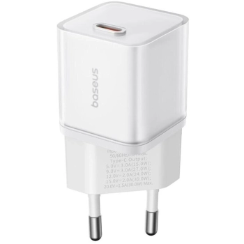Купить Зарядное устройство Baseus GaN5S 1C 30W Moon White (P10162504213-00) - фото 1