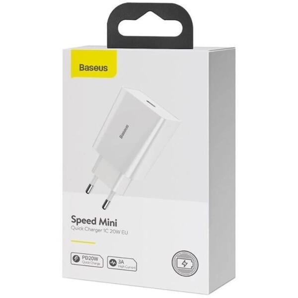 Купити Зарядний пристрій Baseus Speed Mini QC 1C 20W White (CCFS-SN02) - фото 7