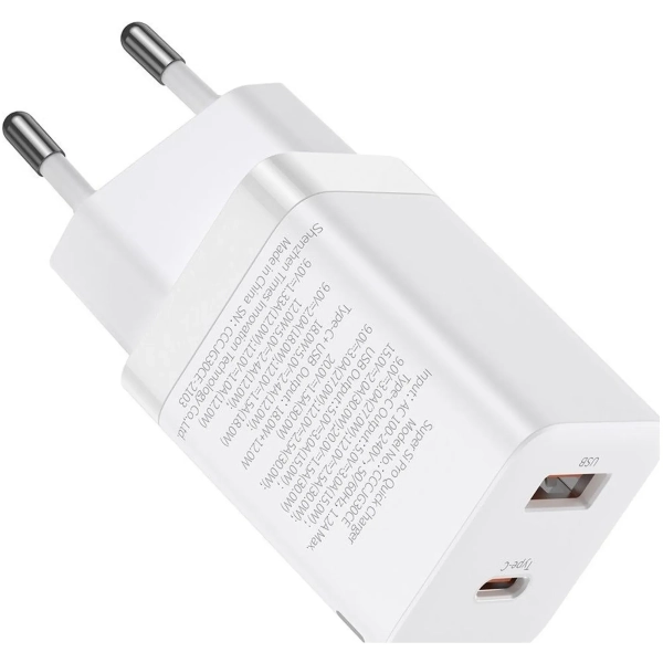 Купить Зарядное устройство Baseus Super Si Pro C+U 30W White (CCSUPP-E02) - фото 4