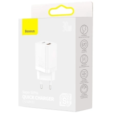 Купить Зарядное устройство Baseus Super Si Pro C+U 30W White (CCSUPP-E02) - фото 6