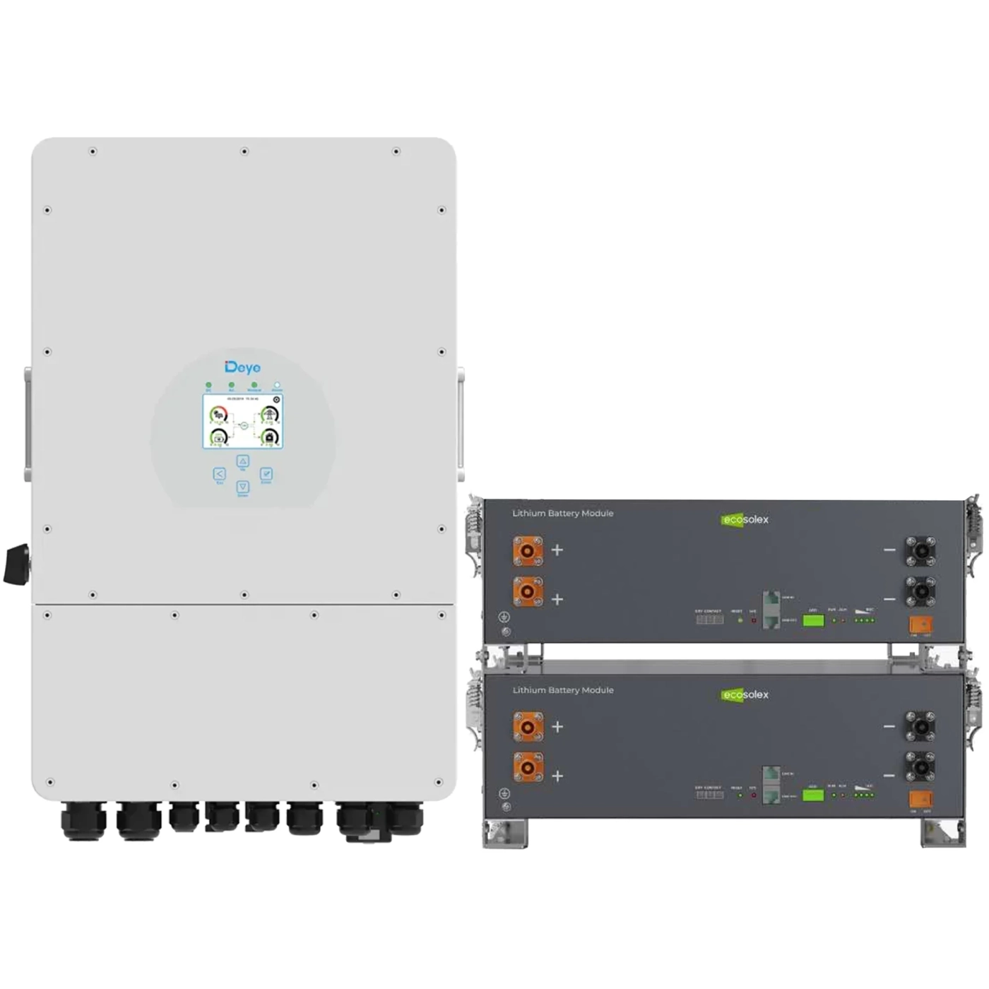 Купить Система хранения энергии DEYE SV-1DE10K1-LEC10K1-1 10kW 10.2kWh 2BAT LiFePO4 ≥6000 циклов (SV-1DE10K1-LEC10K1-1) - фото 1