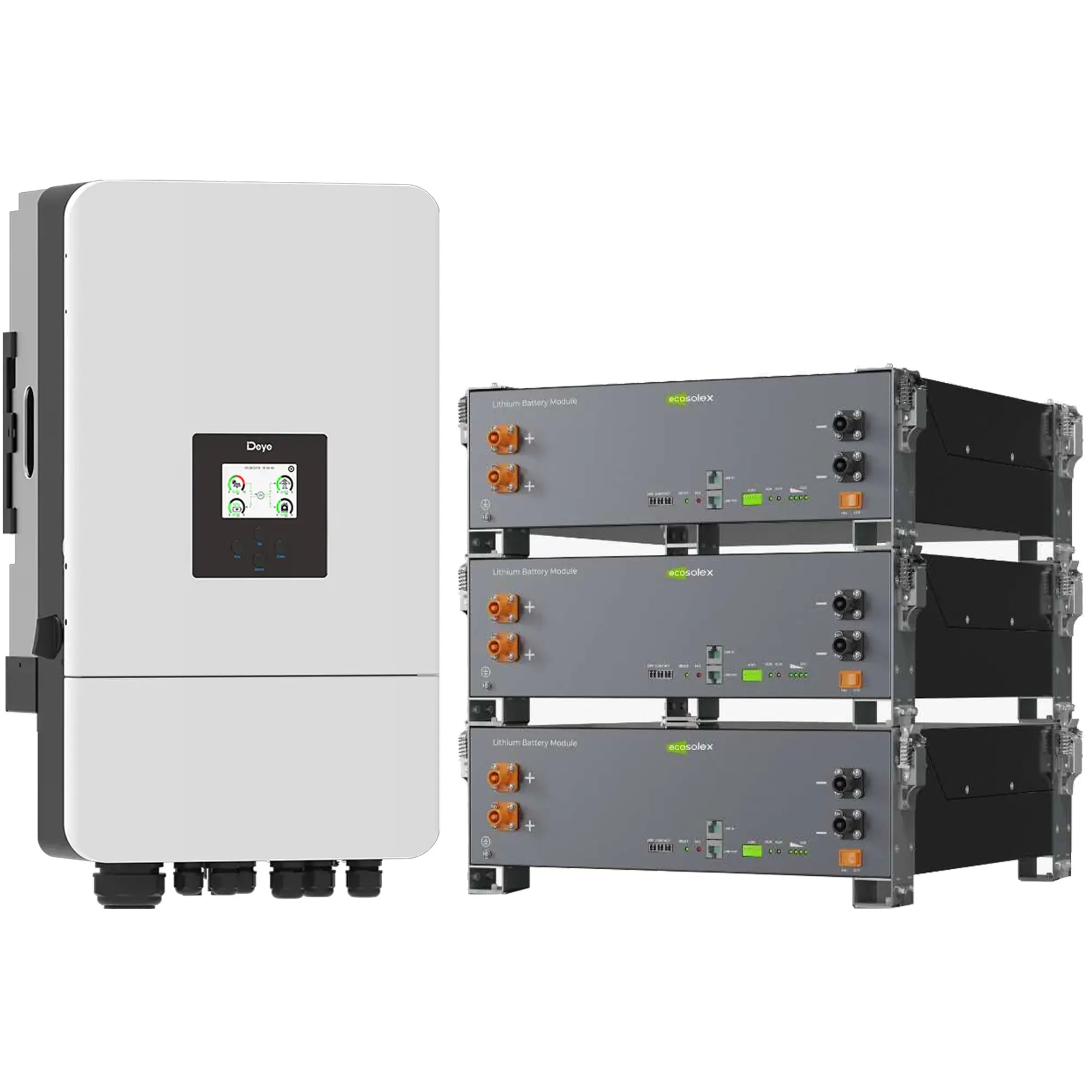 Купить Система хранения энергии DEYE SV-3DE12K2-LEC15K1-1 12kW 15.4kWh 3BAT LiFePO4 ≥6000 циклов (SV-3DE12K2-LEC15K1-1) - фото 2