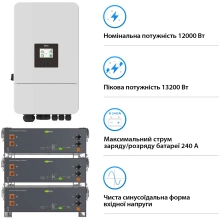 Купить Система хранения энергии DEYE SV-3DE12K2-LEC15K1-1 12kW 15.4kWh 3BAT LiFePO4 ≥6000 циклов (SV-3DE12K2-LEC15K1-1) - фото 3
