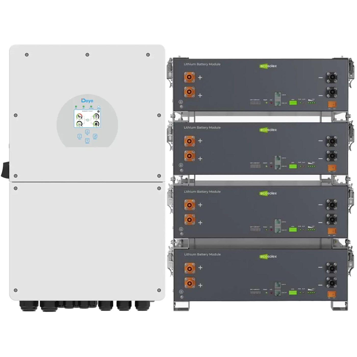 Купить Система хранения энергии DEYE SV-1DE16K1-LEC20K1-1 16kW 20.5kWh 4BAT LiFePO4 ≥6000 циклов (SV-1DE16K1-LEC20K1-1) - фото 1