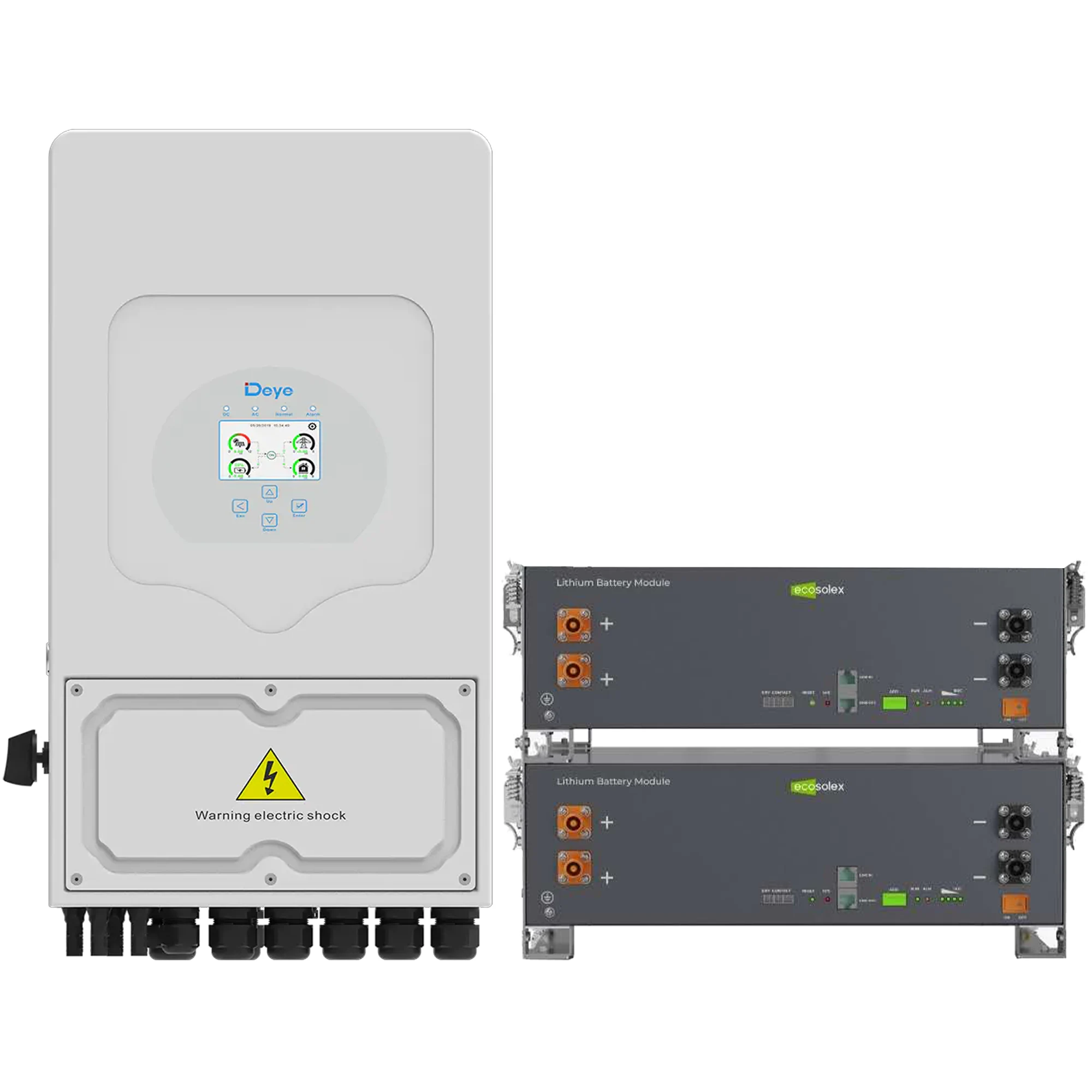 Купить Система хранения энергии DEYE SV-1DE6K2-LEC10K1-1 6kW 10.2kWh 2BAT LiFePO4 ≥6000 циклов (SV-1DE6K2-LEC10K1-1) - фото 1