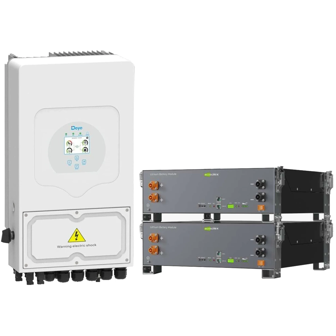 Купить Система хранения энергии DEYE SV-1DE6K2-LEC10K1-1 6kW 10.2kWh 2BAT LiFePO4 ≥6000 циклов (SV-1DE6K2-LEC10K1-1) - фото 2