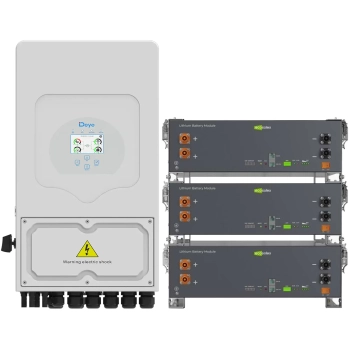 Купить Система хранения энергии DEYE SV-1DE6K2-LEC15K1-1 6kW 15.4kWh 3BAT LiFePO4 ≥6000 циклов (SV-1DE6K2-LEC15K1-1) - фото 1