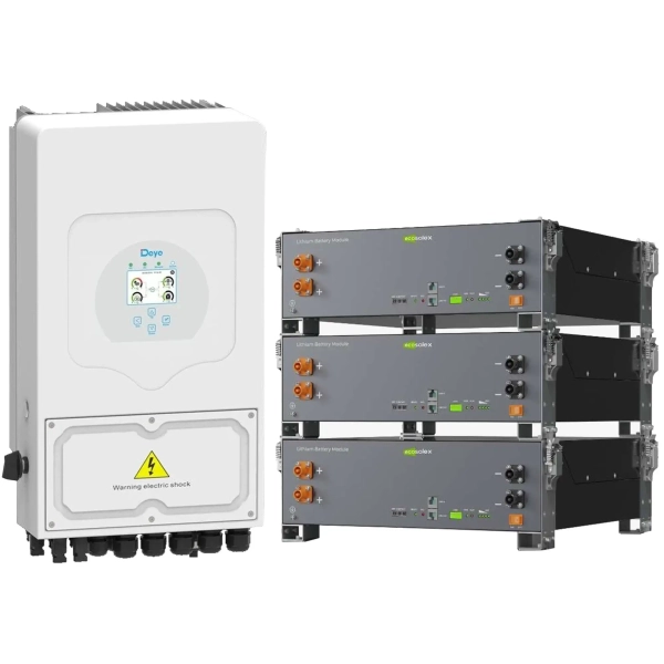 Купить Система хранения энергии DEYE SV-1DE6K2-LEC15K1-1 6kW 15.4kWh 3BAT LiFePO4 ≥6000 циклов (SV-1DE6K2-LEC15K1-1) - фото 2