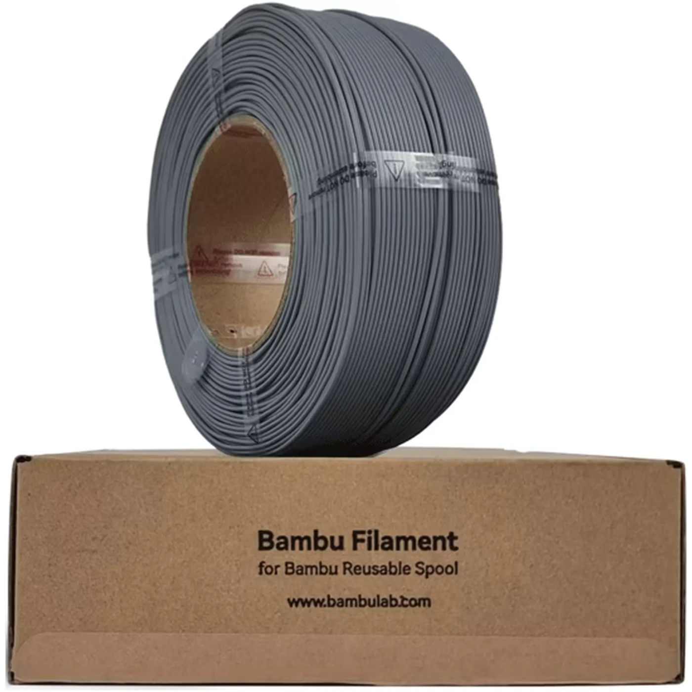 Купити PLA-CF Filament (пластик) для 3D принтера Bambu Lab 1кг, 1.75мм, лавовий сірий, без котушки (A50-D6-1.75-1000-SPLFREE) - фото 1